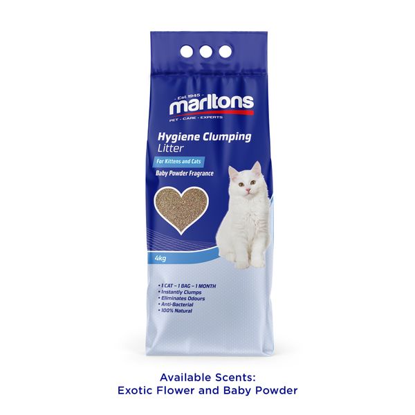 Marltons Hygiene Clumping Litter - Baby Powder 4kg