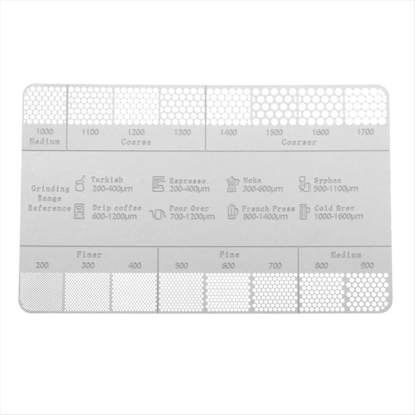Coffee Powder Grinding Thickness Reference Comparison Card Grinder Grinding