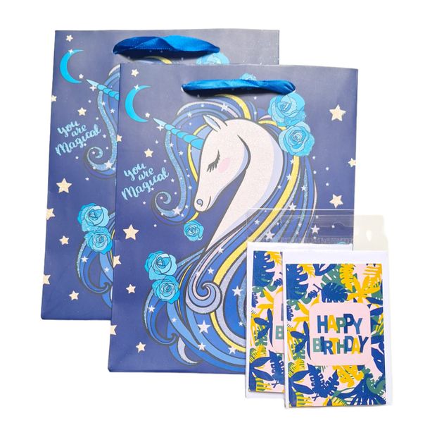Birthday Celebration Card and Gift Bags - Moody Sparkles Sensory