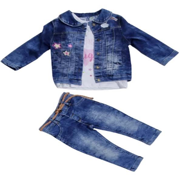 Little People Shop: Baby Girls Denim Set- Jean Set
