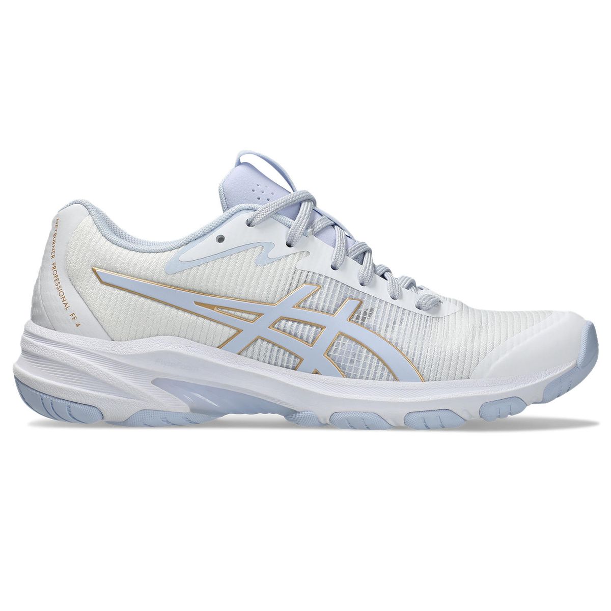 Asics Women's Netburner Professional FF 4 Netball Shoes - White/Blue Fade