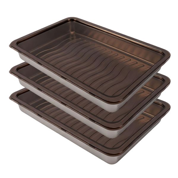3-Pack Stainless Steel Food Containers with Clear Lids