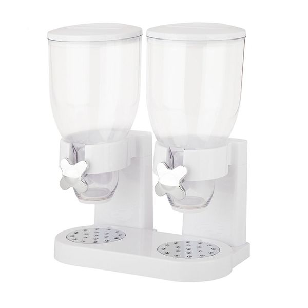 Double Container Dry Food Dispenser