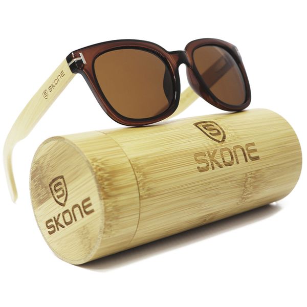 Skone Maropeng Polarised UV400 Bamboo Sunglasses - Brown
