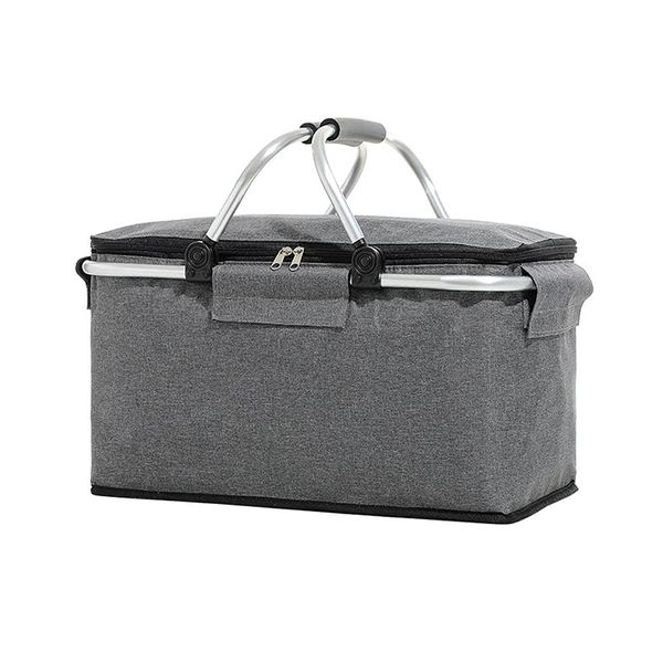 Large Folding Picnic Basket Insulated Cooler Bag