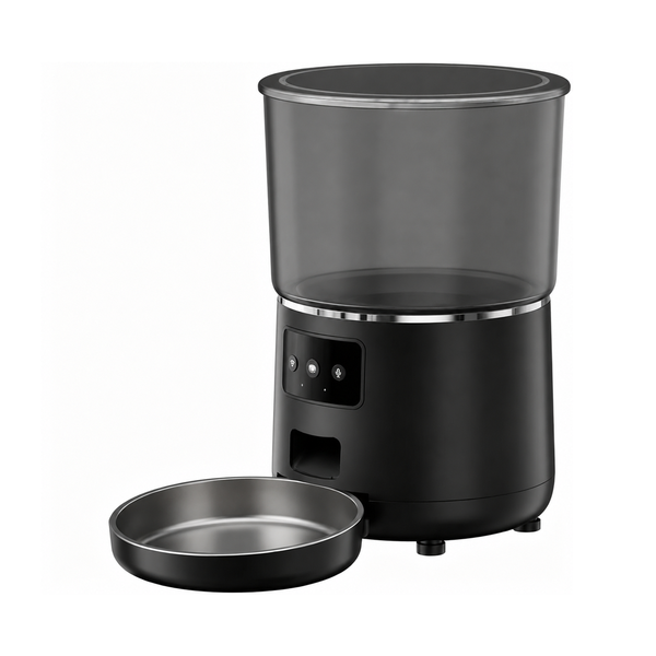 Automatic WiFi Pet Feeder 4L With Timer &amp; Voice Recording Features Black