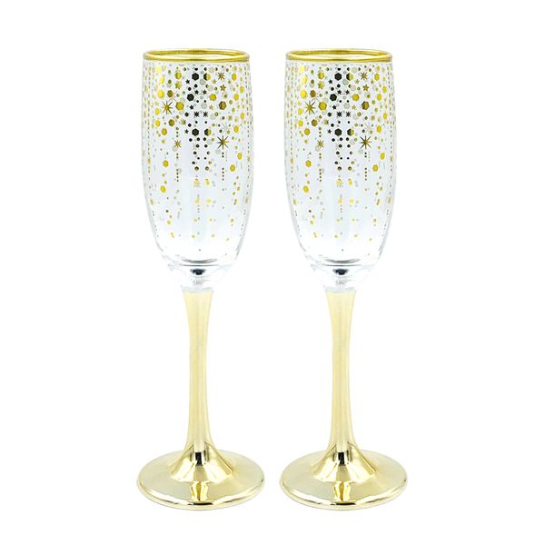 Golden Premium Champagne Flutes Glass Set of - 2
