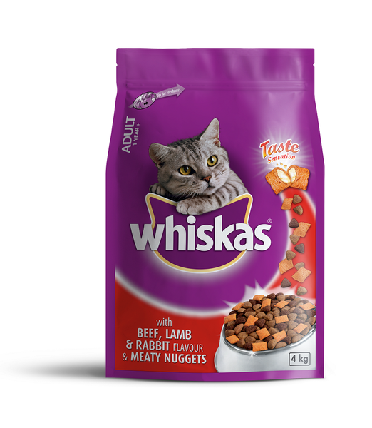 Whiskas - Beef &amp; Lamb &amp; Rabbit Cat Food (1 x 4kg)