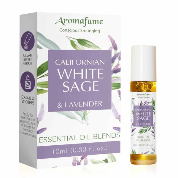 White Sage &amp; Lavender Roll-On Oil - Aromafume 10 ml
