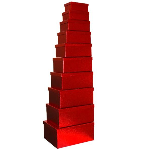 10-Piece Nesting Gift Box Set Storage Box with Lid - Marble Design