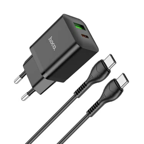 USB-C Wall Charger 20Watt Set With USB-C to USB-c 1M Cable-HOCON28