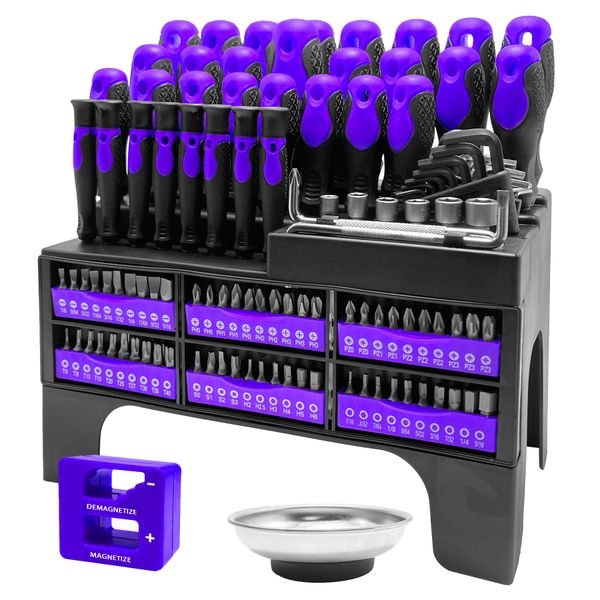 DAKR DUCK 118pc Purple Screwdriver Tool Set DAKR-118-PURPLE with Magnetic