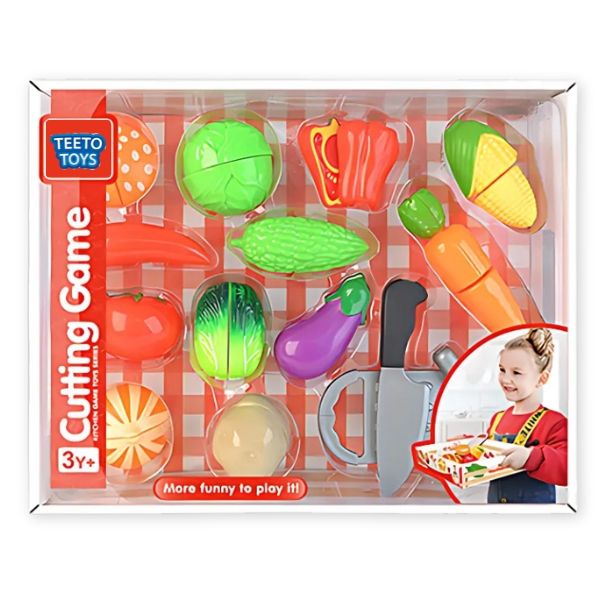 Slice &amp; Dice Vegetable Cutting Playset Toy - Food Pretend Play for Toddlers