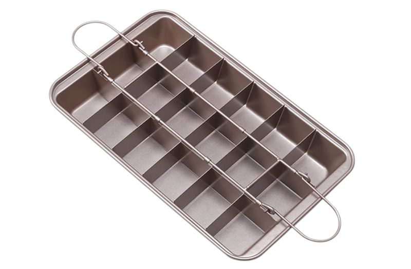 1 Piece - Multi-Purpose Non-Stick Cake Pan Set With Divider - Bronze