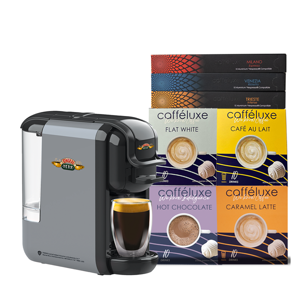 Caffeluxe Friends DUO Nespresso &amp; Dolce Gusto Compatible Machine Bundle