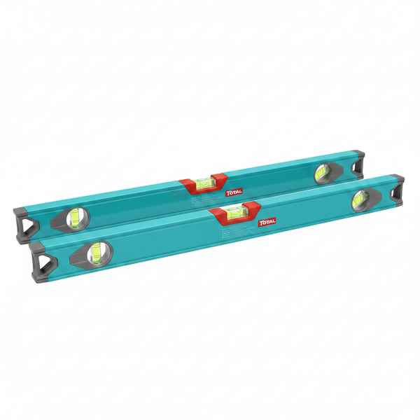 Total 800mm Aluminium Spirit Level with 3 Vials for Accurate - 2 Pack
