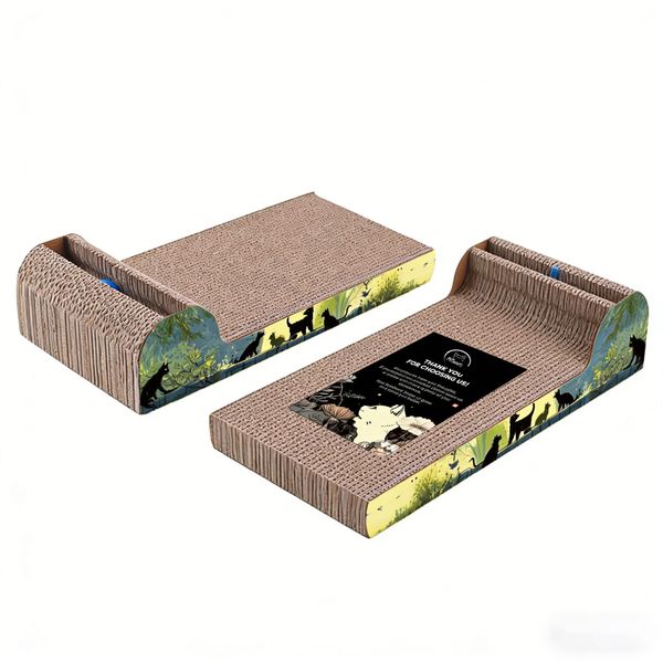 2 Pack Scratching Board Wild Cat with Catnip - For Natural Claw Care