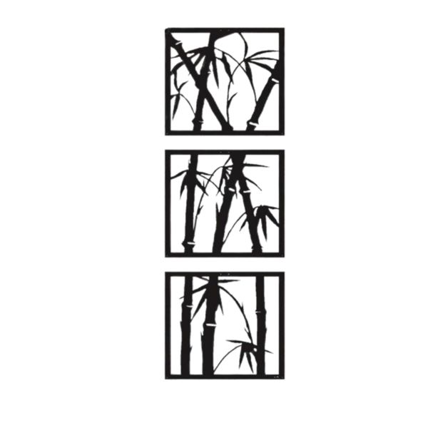 Laser-Cut Bamboo Wall Art - Set of 3 Panels -A4