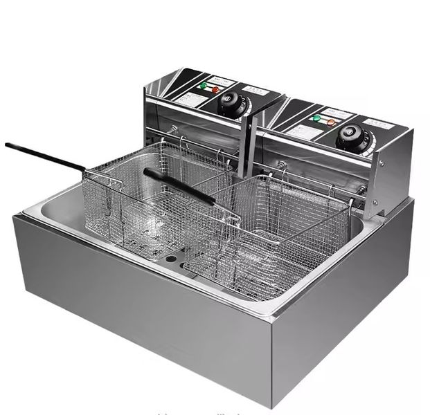 Double Tank Stainless Steel Electric Deep Fryer