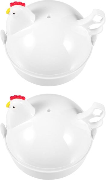 Chicken-shaped Microwave Egg Steamer Plastic Cooker