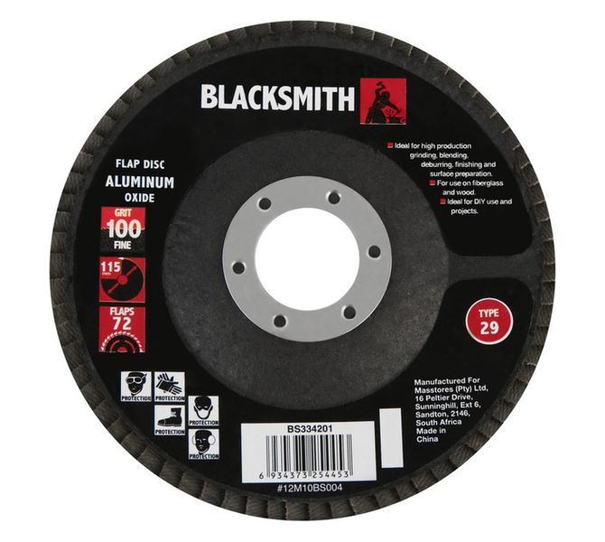 Flap Sanding Disc Aluminium Oxide T29/72Flap 115 mm 100 Grit
