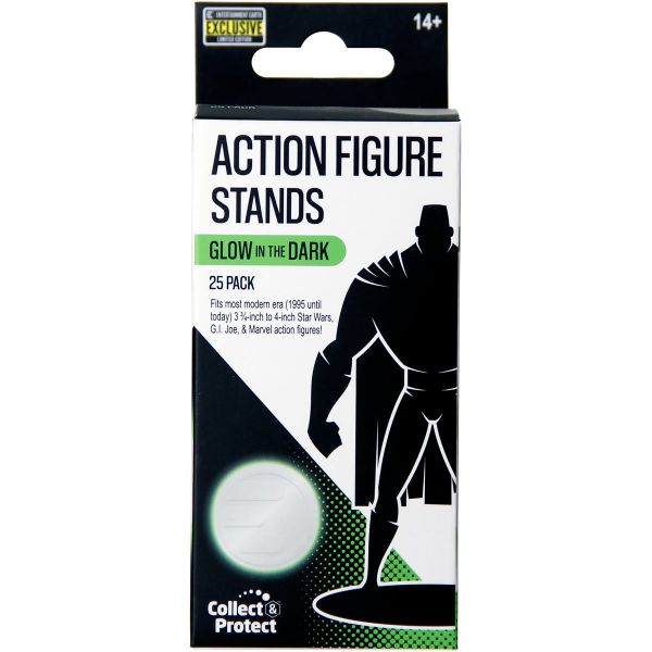 Action Figure Stands 25-Pack - Glow-in-the-Dark (Small)