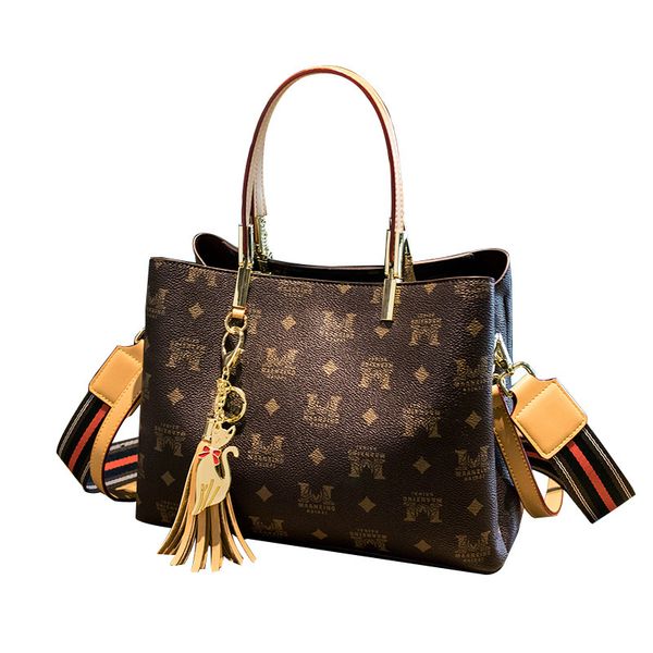 Crossbody Satchel Bag for Women Business Handbag with Pendant