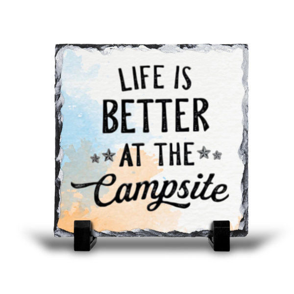 Life Better Is At A Campsite Adventure Camping Gift Keyring