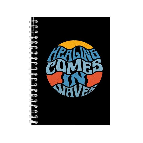 Healing A5 Notebook Spiral and Lined Surfing Graphic Notepad Present 097