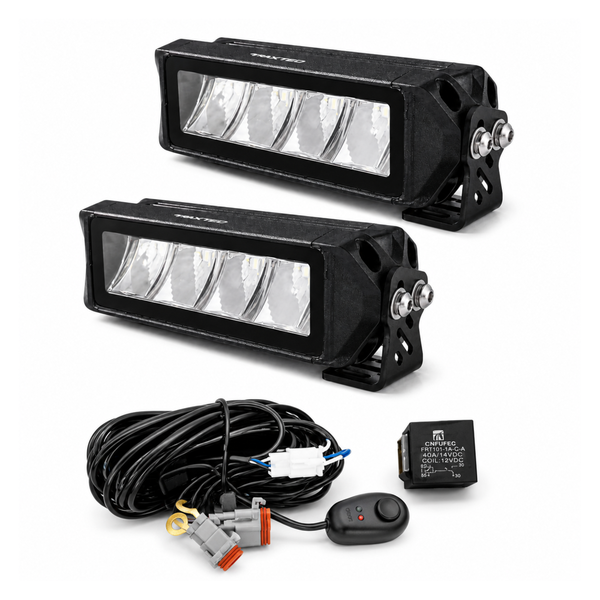 Night Ranger LazBar Twin 7.2" LED Light Bars with Wiring Harness Kit