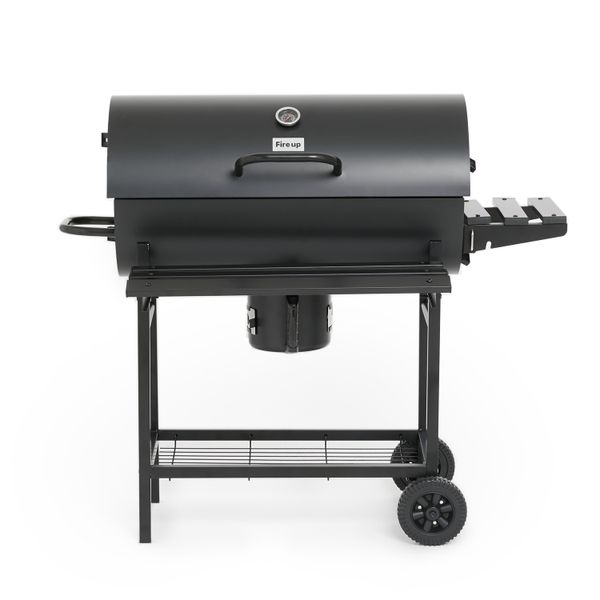 Fire up Large Barrel Braai with Rotisserie