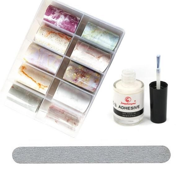 Marble Nail Foils Light Kit