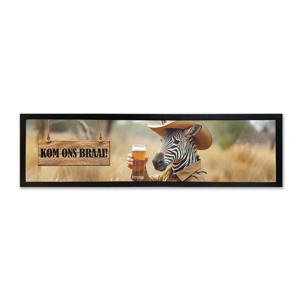 Zebra Kom Ons Braai Bar Mat