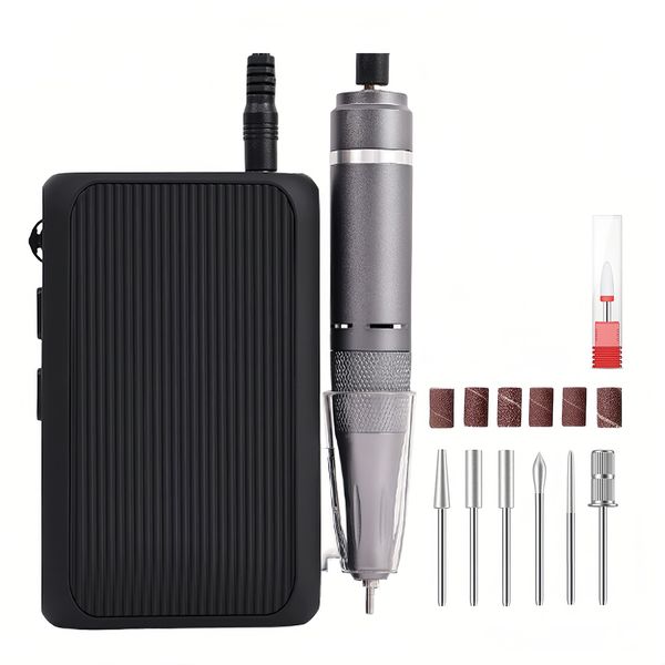 Professional 38,000 RPM Rechargeable Nail Drill Grinder Kit With Bits
