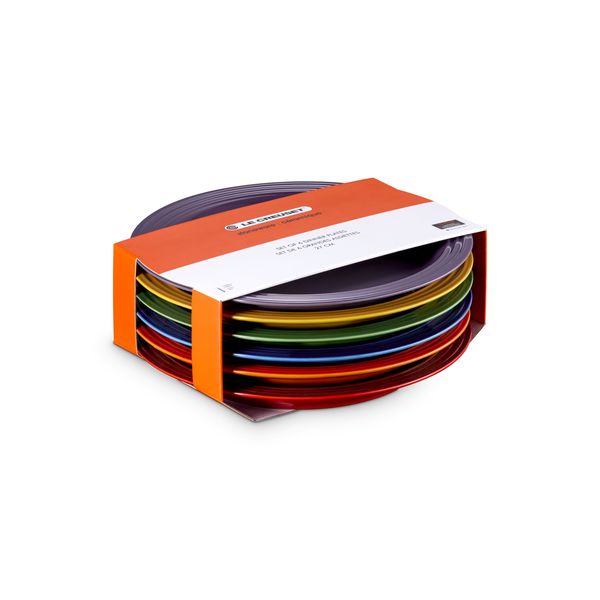 Le Creuset Stoneware Rainbow Set of 6 Dinner Plates - 27cm