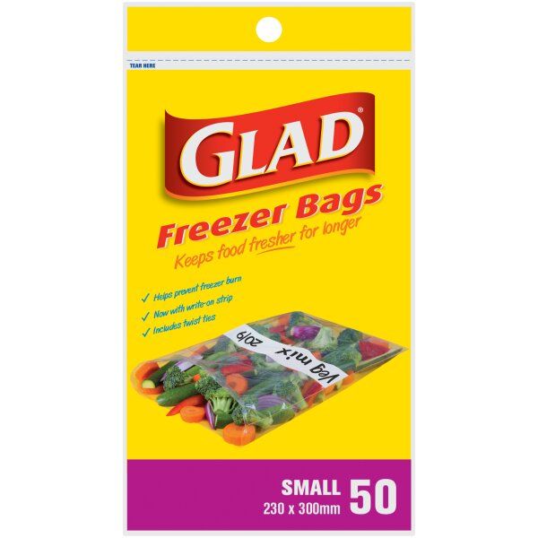 GLAD Freezer Bags Small 50`s