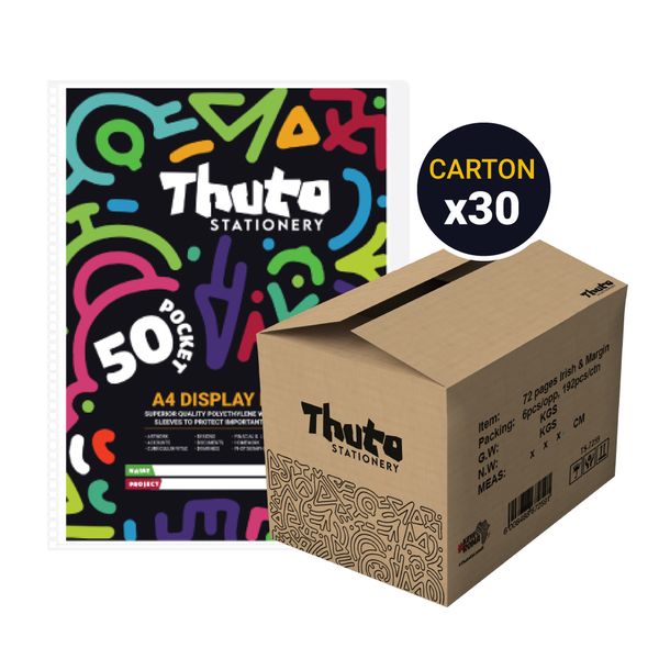 Thuto A4 Display File 50 Pocket (30 Pcs Carton) - Classic Edition