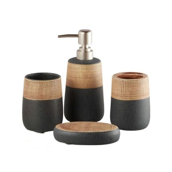 Ceramic Bathroom Accessories Set of 4 Bath Set