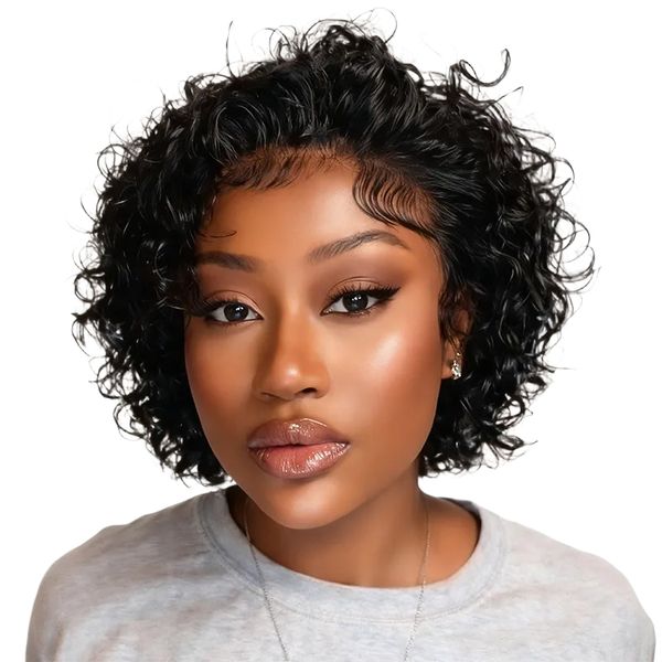 Curly Pixie Cut Wig 13x1 lace Comfort Glueless Wig - Golden Perfect