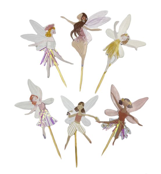 Pastel Fairy Cupcake Toppers (12 Toppers)
