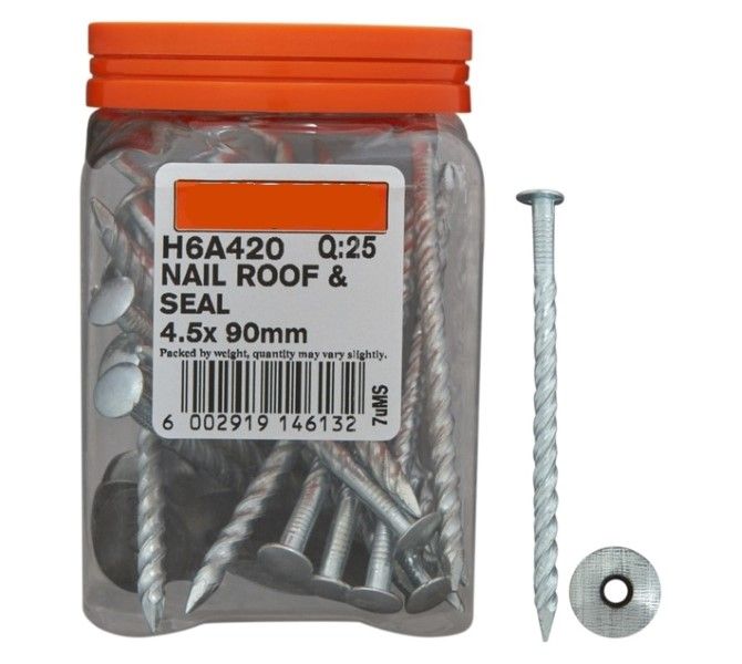 25 x Roof and Seal Nails 4.5 x 90 mm
