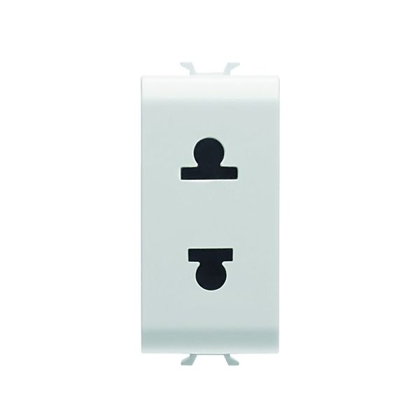 GEWISS - White CHORUS 1M 2P+E Euro-USA 15A 250/125V Socket