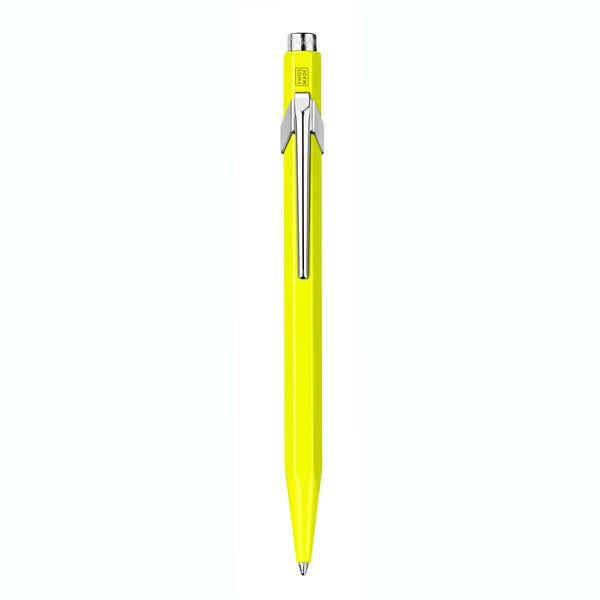 Caran D'Ache 849 FLUO YELLOW ballpoint pen, FLUO COLOURS COLLECTION, single