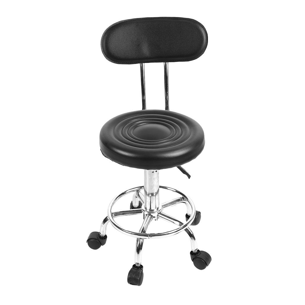 Stainless Steel Adjustable Medical Chair Doctor Stool with Backrest