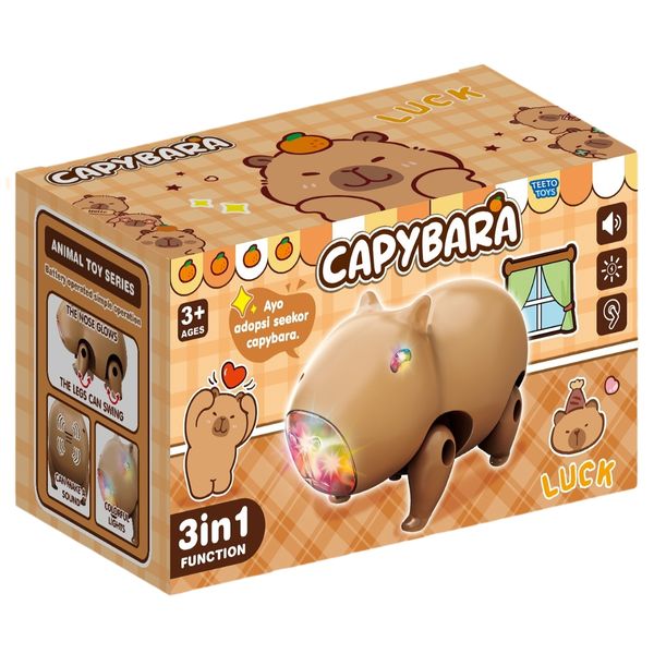 Electronic Capybara Pet Toy - Animal Toys for Toddlers - Pretend Play Pet