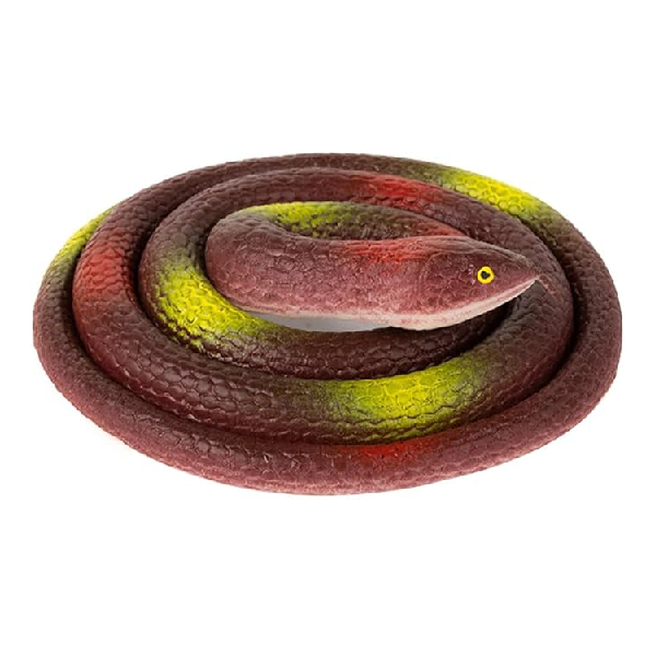 Kitro Brown Planet Earth Rubber Snake - 74cm