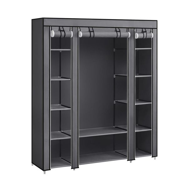 NANWEI Portable Closet Wardrobe for Bedroom-Grey
