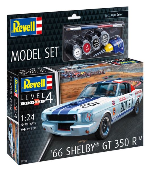 Revell 1/24 1965 Shelby GT 350 R Model Kit w/paints, Glue and Brush
