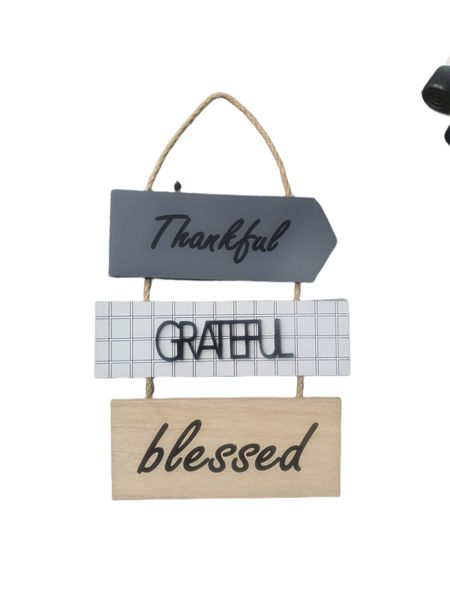 Thankful Grateful Blessed - Home Decor Wall Art