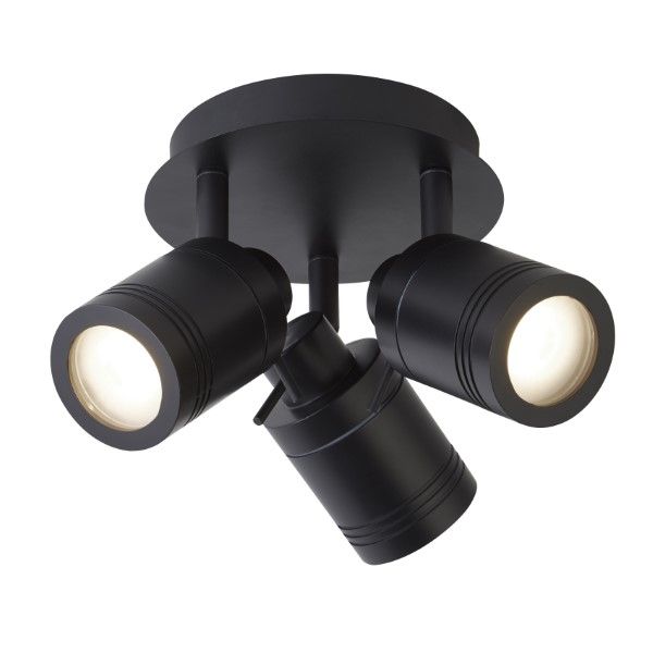 The Lighting Warehouse - Spot Saturn 3 Light Plate Black
